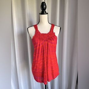 Forever 21 Orange-Magenta Sleeveless Top